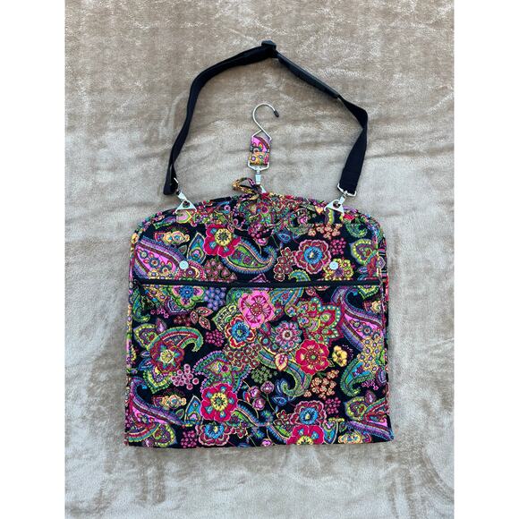 Vera Bradley Quilted Floral Hanging Clothes Travel Garment Bag Suitcase - Picture 2 of 6